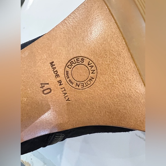 Dries Van Noten black suede short boots - Picture 10 of 10